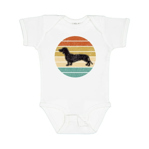 Inktastic Dachshund Dog Retro Sunset Boys or Girls Baby Bodysuit