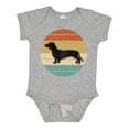 thumbnail image 1 of Inktastic Dachshund Dog Retro Sunset Boys or Girls Baby Bodysuit, 1 of 5