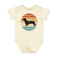 thumbnail image 1 of Inktastic Dachshund Dog Retro Sunset Boys or Girls Baby Bodysuit, 1 of 5