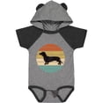 thumbnail image 1 of Inktastic Dachshund Dog Retro Sunset Boys or Girls Baby Bodysuit, 1 of 5