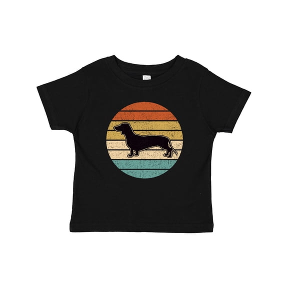 Inktastic Dachshund Dog Retro Sunset Boys or Girls Baby T-Shirt