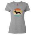 thumbnail image 1 of Inktastic Dachshund Dog Retro Sunset Women's T-Shirt, 1 of 5
