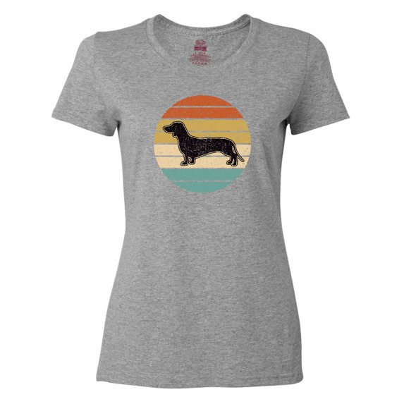 Inktastic Dachshund Dog Retro Sunset Women's T-Shirt