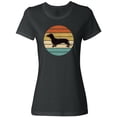 thumbnail image 1 of Inktastic Dachshund Dog Retro Sunset Women's T-Shirt, 1 of 5