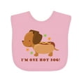 thumbnail image 1 of Inktastic Dachshund Hot Dog Funny Boys or Girls Baby Bib, 1 of 4