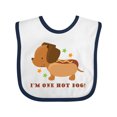 thumbnail image 1 of Inktastic Dachshund Hot Dog Funny Boys or Girls Baby Bib, 1 of 4
