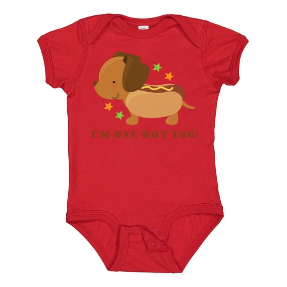 Inktastic Dachshund Hot Dog Funny Boys or Girls Baby Bodysuit