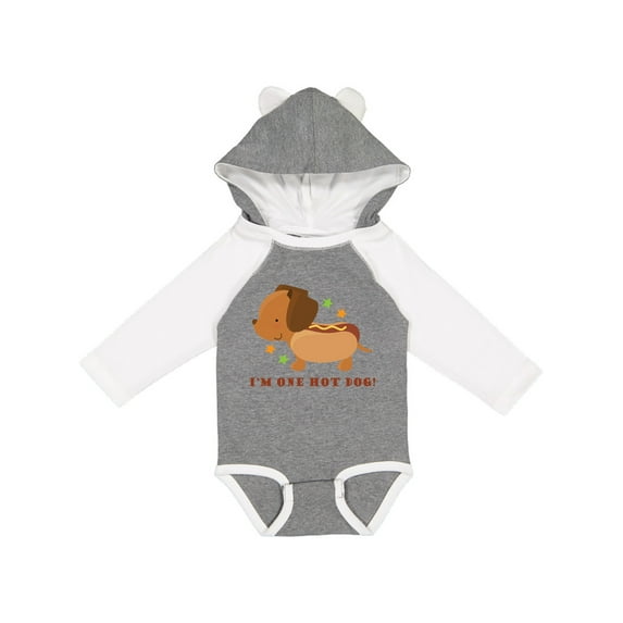 Inktastic Dachshund Hot Dog Funny Boys or Girls Long Sleeve Baby Bodysuit