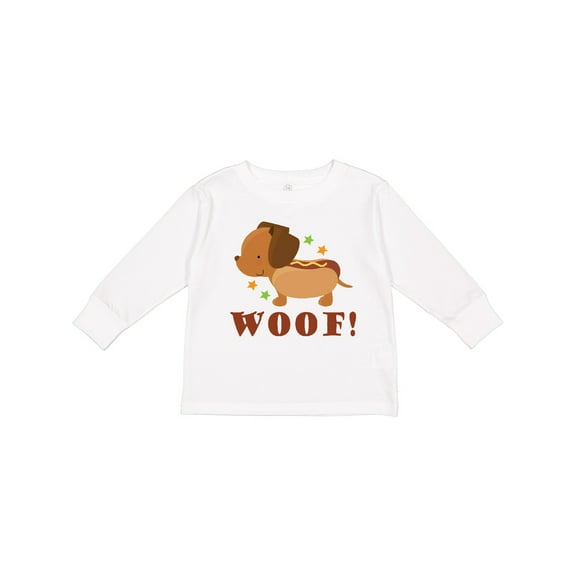 Inktastic Dachshund Hot Dog Funny Boys or Girls Long Sleeve Toddler T-Shirt