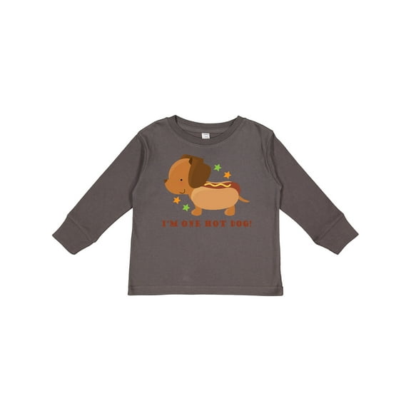 Inktastic Dachshund Hot Dog Funny Boys or Girls Long Sleeve Toddler T-Shirt