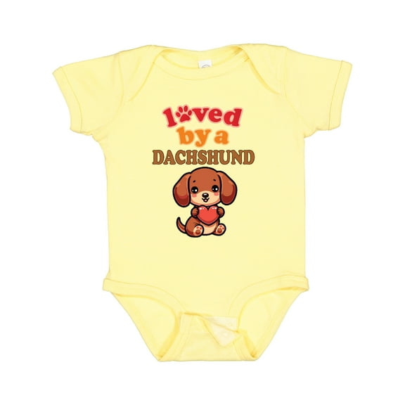 Inktastic Dachshund Mom Puppy Boys or Girls Baby Bodysuit