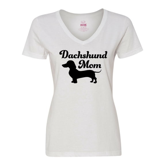 Inktastic Dachshund Mom Women's V-Neck T-Shirt
