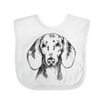 thumbnail image 1 of Inktastic Dachshund Sketch Portrait Boys or Girls Baby Bib, 1 of 4