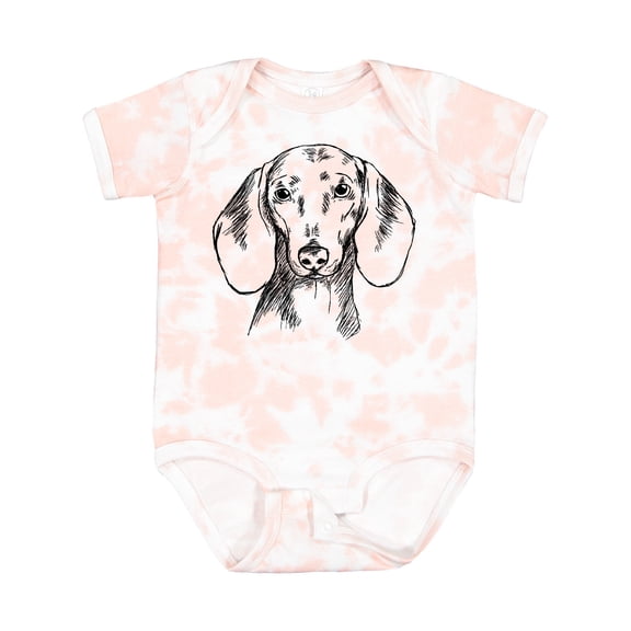 Inktastic Dachshund Sketch Portrait Boys or Girls Baby Bodysuit