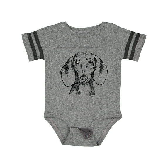 Inktastic Dachshund Sketch Portrait Boys or Girls Baby Bodysuit