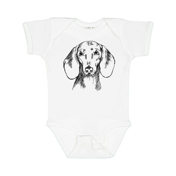 Inktastic Dachshund Sketch Portrait Boys or Girls Baby Bodysuit
