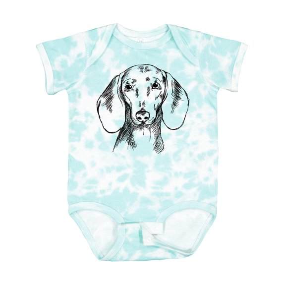 Inktastic Dachshund Sketch Portrait Boys or Girls Baby Bodysuit