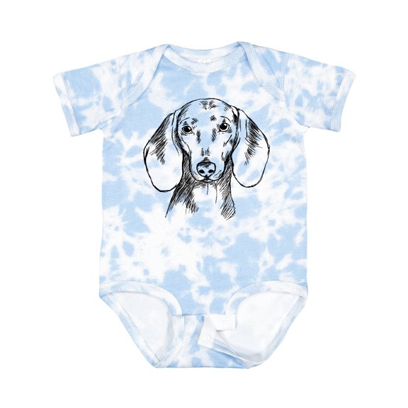 Inktastic Dachshund Sketch Portrait Boys or Girls Baby Bodysuit