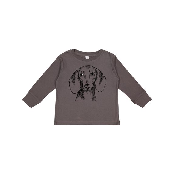 Inktastic Dachshund Sketch Portrait Boys or Girls Long Sleeve Toddler T-Shirt