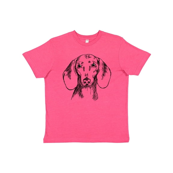 Inktastic Dachshund Sketch Portrait Youth T-Shirt