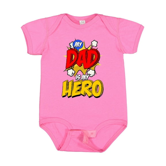 Inktastic Dad is My Hero Boys or Girls Baby Bodysuit