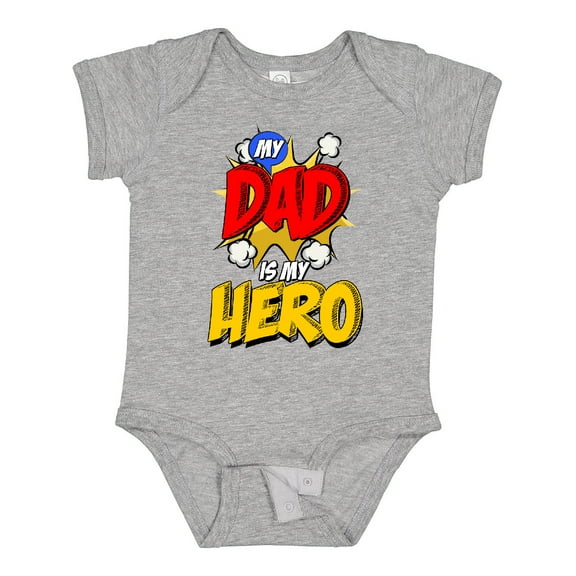 Inktastic Dad is My Hero Boys or Girls Baby Bodysuit