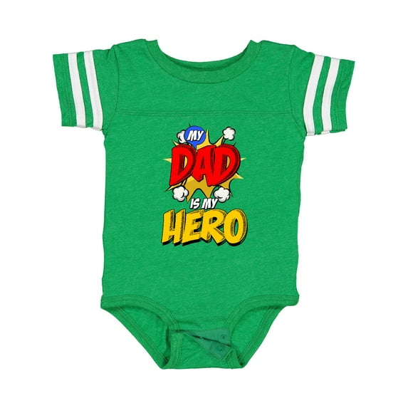 Inktastic Dad is My Hero Boys or Girls Baby Bodysuit