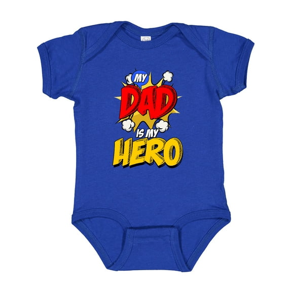 Inktastic Dad is My Hero Boys or Girls Baby Bodysuit