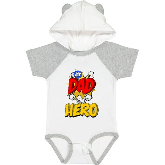 Inktastic Dad is My Hero Boys or Girls Baby Bodysuit