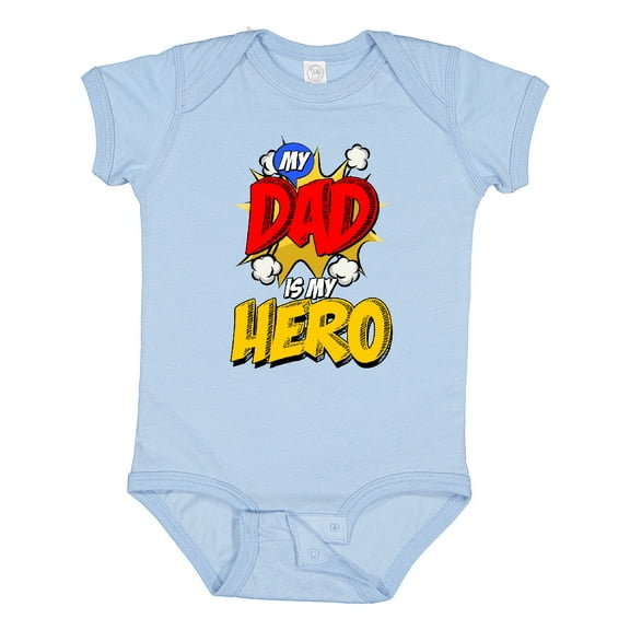 Inktastic Dad is My Hero Boys or Girls Baby Bodysuit