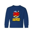 thumbnail image 1 of Inktastic Dad is My Hero Long Sleeve Youth T-Shirt, 1 of 5
