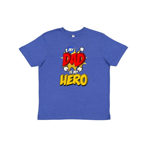 Inktastic Dad is My Hero Youth T-Shirt
