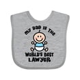 thumbnail image 1 of Inktastic Dad is Worlds Best Lawyer Boys Baby Bib, 1 of 4