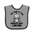 thumbnail image 1 of Inktastic Dad is Worlds Best Lawyer Boys Baby Bib, 1 of 4