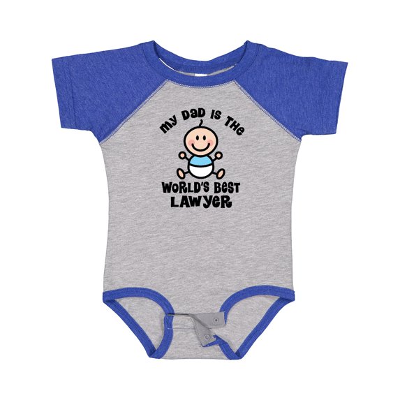 Inktastic Dad is Worlds Best Lawyer Boys Baby Bodysuit