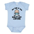 thumbnail image 1 of Inktastic Dad is Worlds Best Lawyer Boys Baby Bodysuit, 1 of 5
