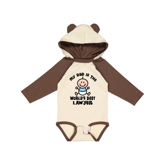 Inktastic Dad is Worlds Best Lawyer Boys Long Sleeve Baby Bodysuit