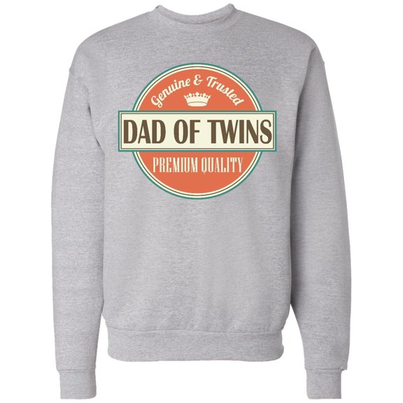 Inktastic Dad of Twins Vintage Adult Sweatshirt