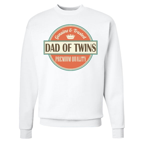 Inktastic Dad of Twins Vintage Adult Sweatshirt