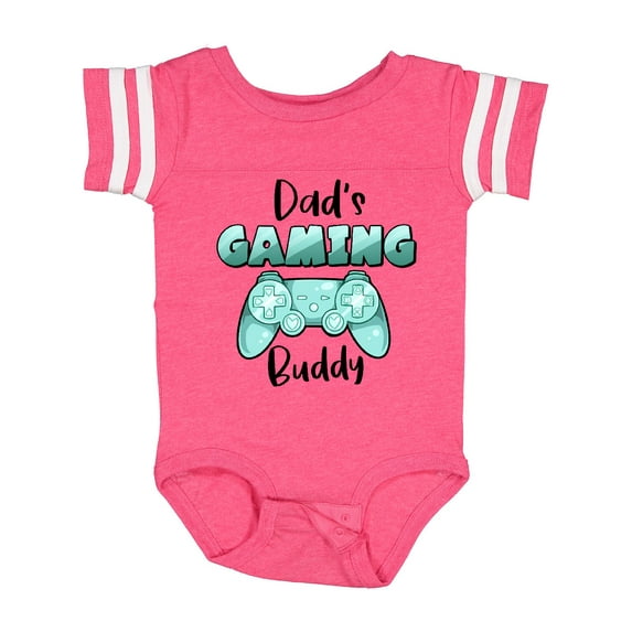 Inktastic Dad's Gaming Buddy- Aqua Controller Boys or Girls Baby Bodysuit