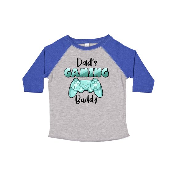 Inktastic Dad's Gaming Buddy- Aqua Controller Boys or Girls Toddler T-Shirt