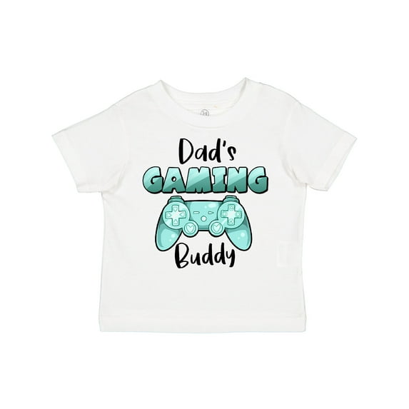 Inktastic Dad's Gaming Buddy- Aqua Controller Boys or Girls Toddler T-Shirt