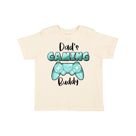 Inktastic Dad's Gaming Buddy- Aqua Controller Boys or Girls Toddler T-Shirt