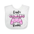 thumbnail image 1 of Inktastic Dad's Gaming Buddy- Pink Controller Boys or Girls Baby Bib, 1 of 4