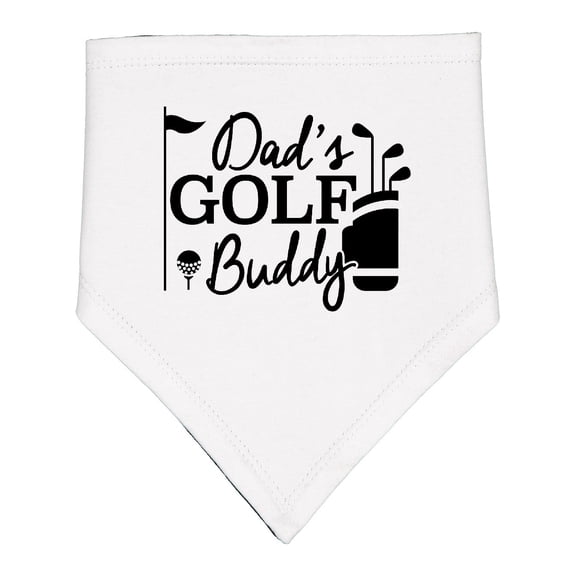 Inktastic Dad's Golf Buddy Baby Bandana Bib