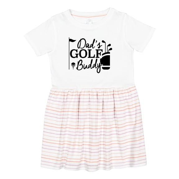 Inktastic Dad's Golf Buddy Girls Toddler Dress