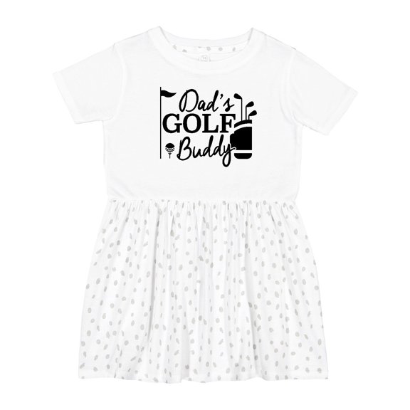 Inktastic Dad's Golf Buddy Girls Toddler Dress