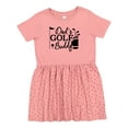 thumbnail image 1 of Inktastic Dad's Golf Buddy Girls Toddler Dress, 1 of 5
