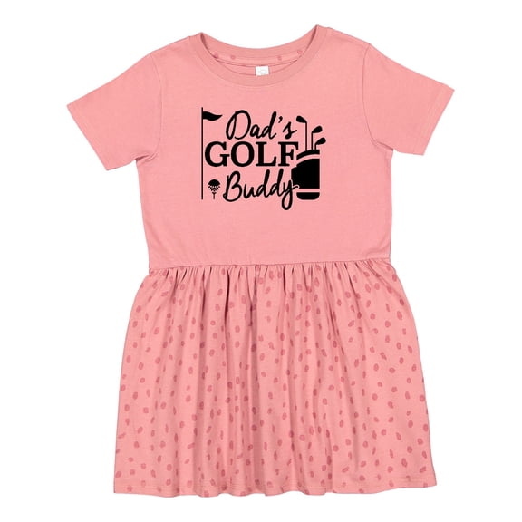 Inktastic Dad's Golf Buddy Girls Toddler Dress