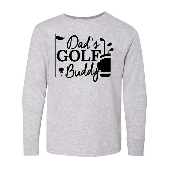 Inktastic Dad's Golf Buddy Long Sleeve Youth T-Shirt